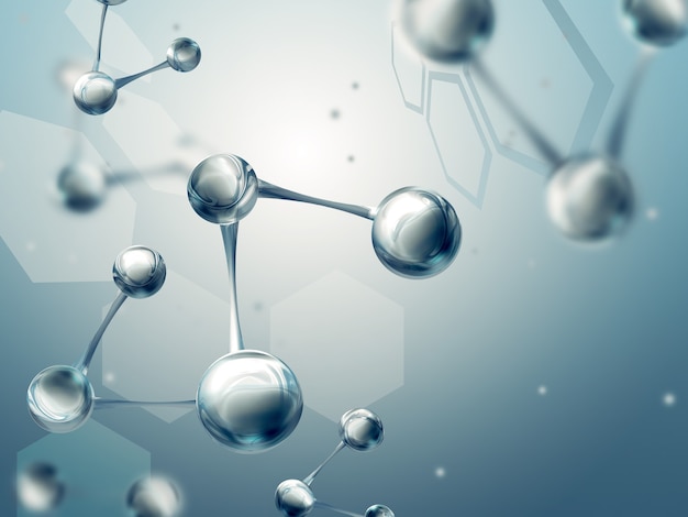 Wetenschappelijke achtergrond met moleculen