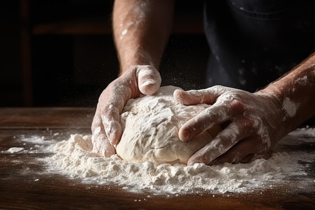 Wetenschappelijke grafiek van AI-gegenereerd rustiek handknedenbrood