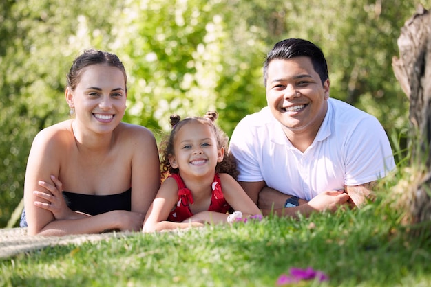 Weve decided to spend the day at the park Shot of a little girl on a picnic at the park with her parents