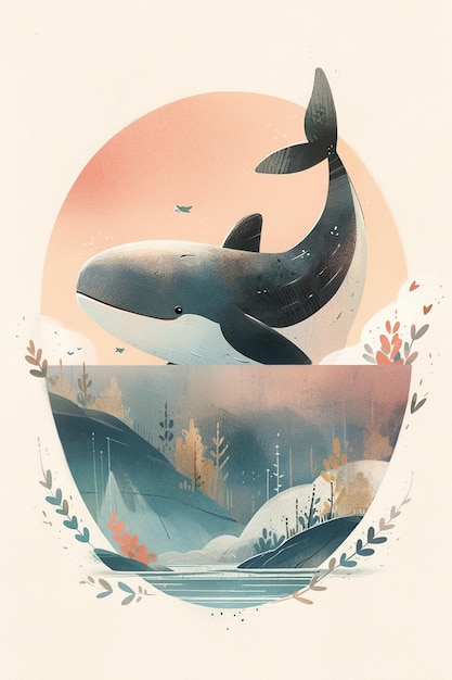 A whale in the ocean