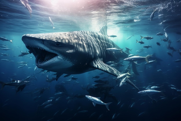 Безумное кормление китовых акул Фотографии морских животных