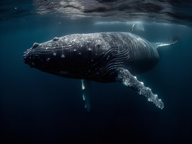 クジラの歌 ザトウクジラが紺碧の海で踊る