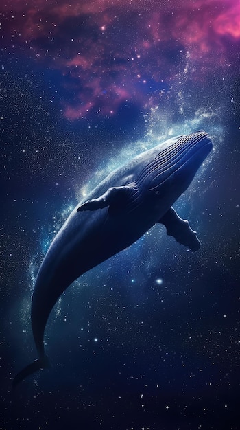 A whale in the space