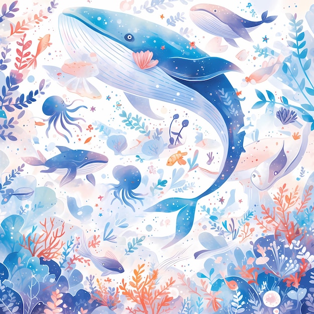 Whale Underwater Fantasy Art