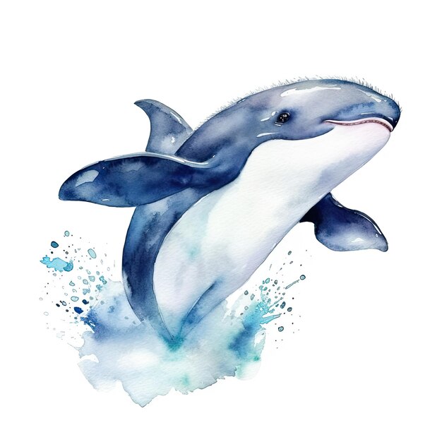 Whale Watercolor