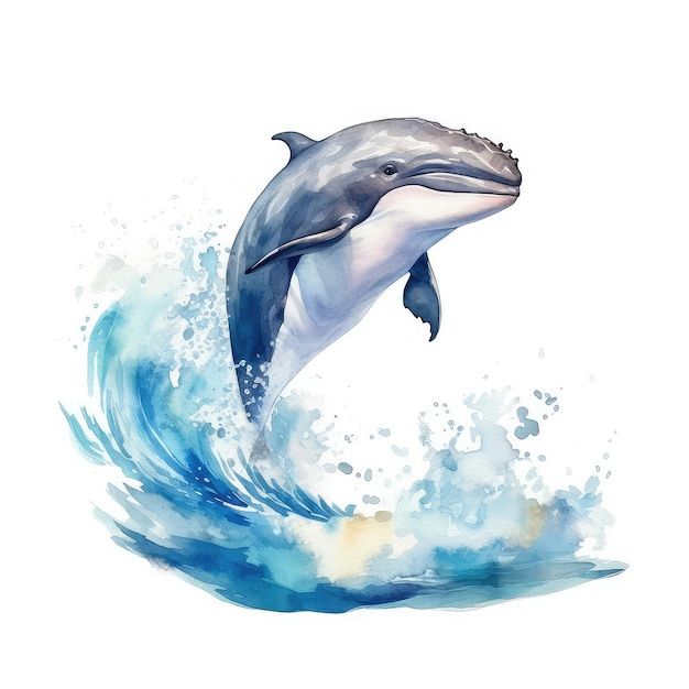 Whale Watercolor