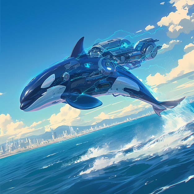 WhaleShaped Spaceship in the Ocean