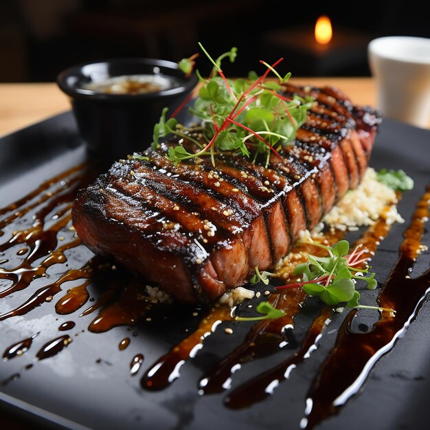 whaleshark steak at a gourmet