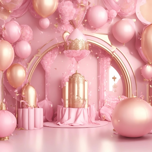 What Does Pink Say Creative Party Backdrops