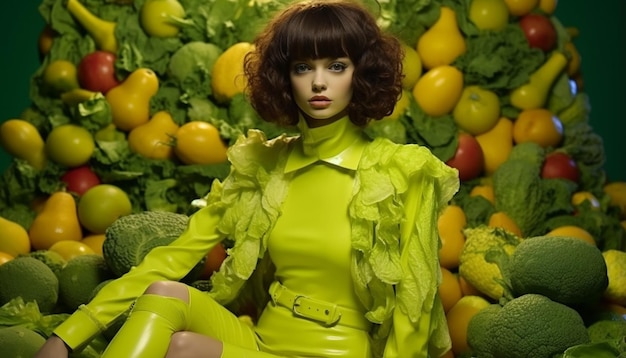 Photo what if vegans were the real christians 80s style acid green color