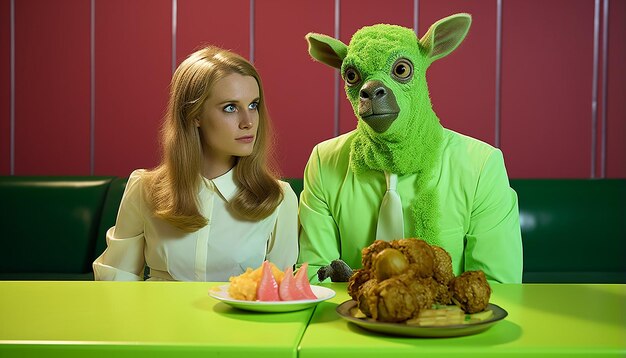 What if vegans were the real Christians 80s style acid green color