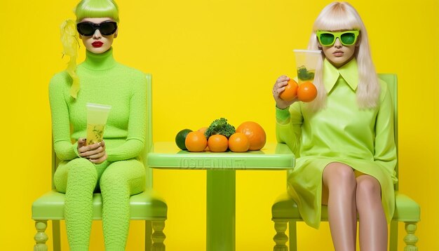 Photo what if vegans were the real christians 80s style acid green color