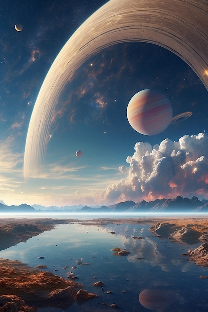 What the sky would look like living on Saturn