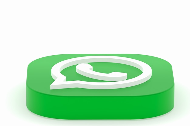Whatsapp applicatie groen logo pictogram 3d render
