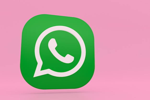 Whatsapp applicatie groen logo pictogram 3d render