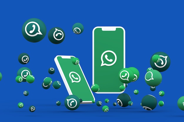 Icona di whatsapp 3d rendering