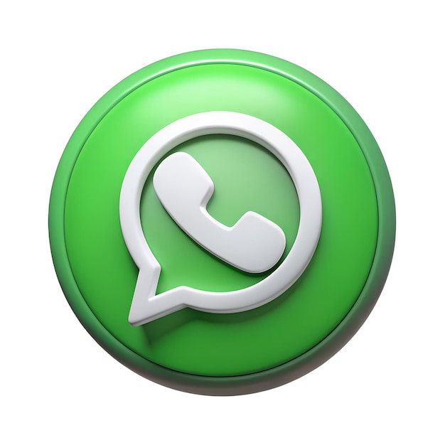 whatsapp logo 3d icon illustration