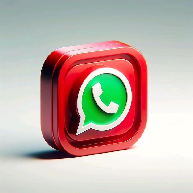 Premium AI Image whatsapp red icon download red dp for whatsapp dark