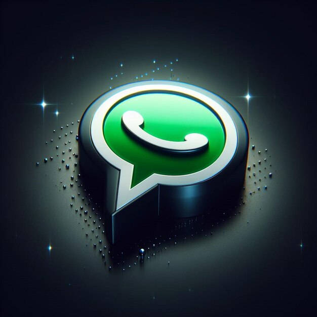 검은색의 WhatsApp 블럼은 디자인 깊이와 브랜드 가시성을 탐구합니다.