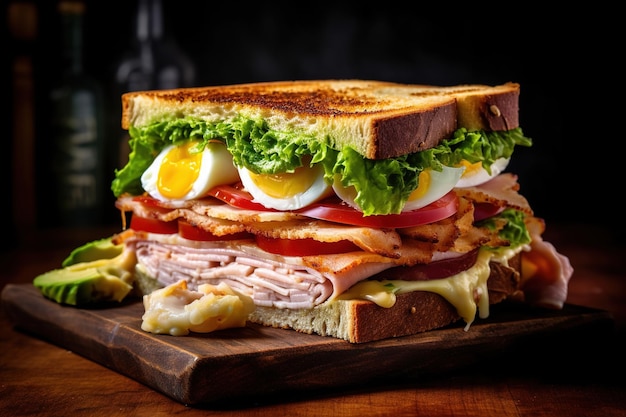 Wheat Bread Club Sandwich