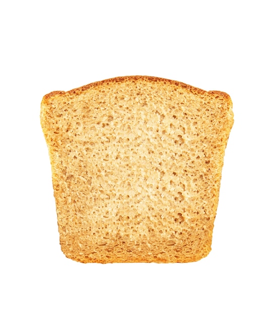 Wheat bread piece isolated on white background