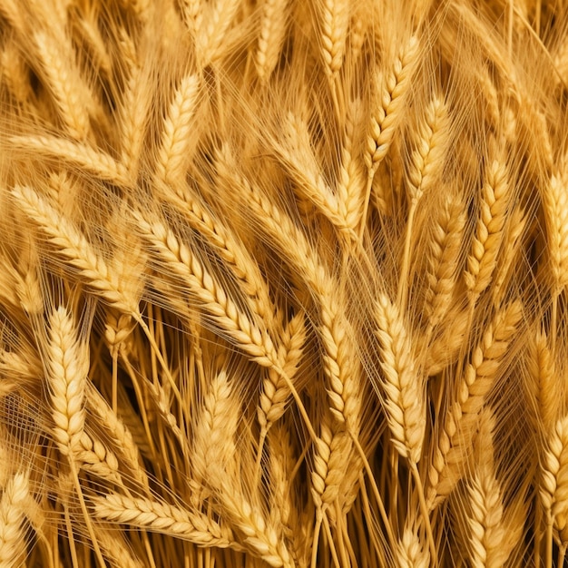 麦畑を背景に小麦の穂