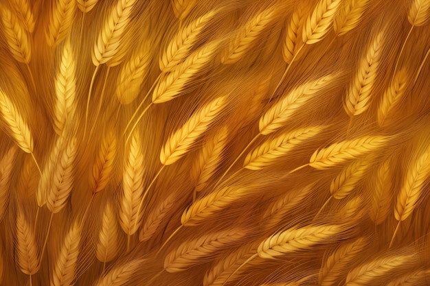 wheat ears on a brown background.