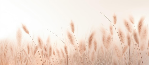 Wheat ears on a light background