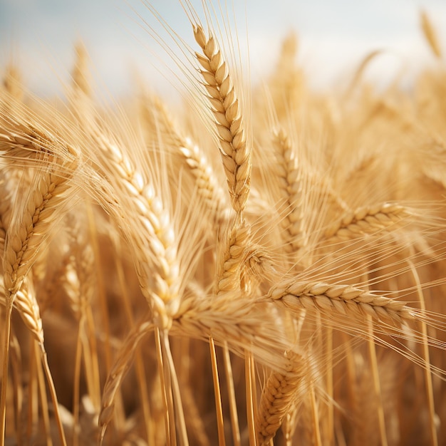 wheat field against a blue sky