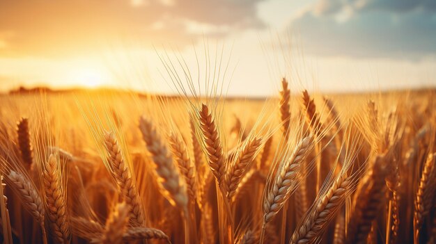 Wheat field Ears of golden wheat