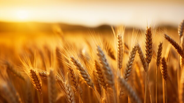 Wheat field Ears of golden