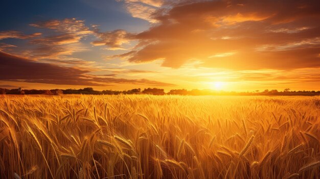 Wheat field scene grass landscape