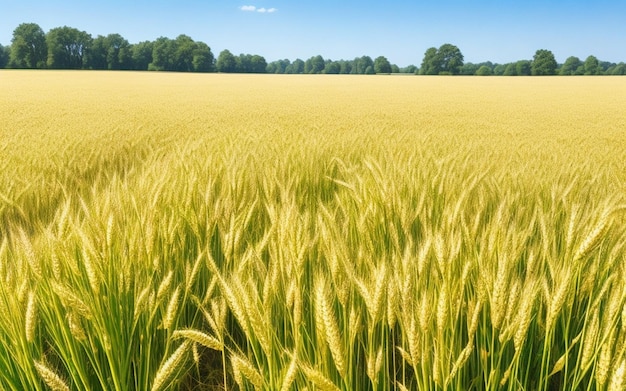 Wheat field on a sunny day