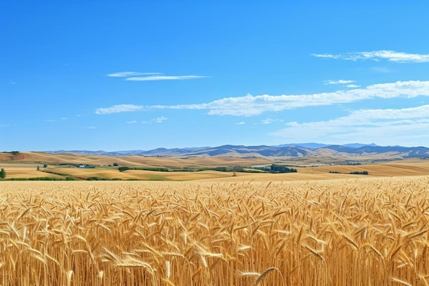 Wheat field in the sweet grass hills of montana