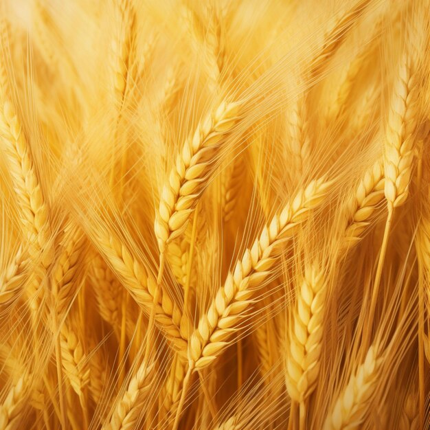 Wheat field with a golden background