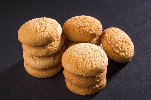 Wheat grain sweet cookies or biscuit, closeup