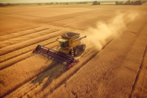 Wheat harvester machine