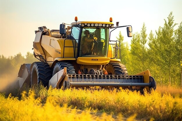 Wheat harvester machine