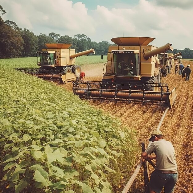 wheat harvester machine