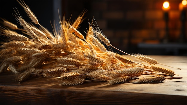 Wheat sheaf photo generative ai