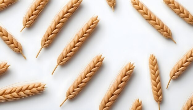 Wheat on white background 1