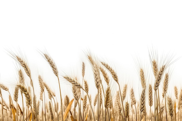 Wheat on a white background