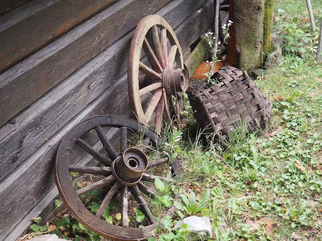 A wheel is a mover a disk that rotates freely or is fixed on a rotating axle allowing the body placed on it to roll rather than slide Wooden wheel from a chariot or wagon ethno village Stanisici