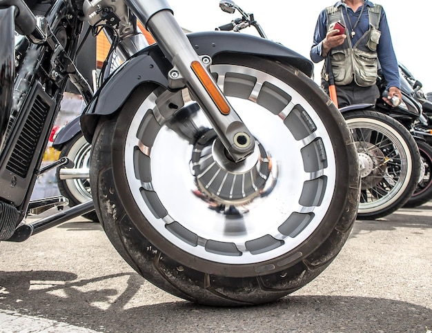 Wheel of motorcycle front