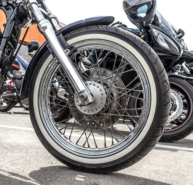 Wheel of motorcycle front