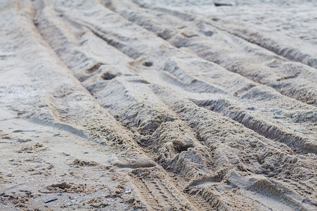 Pista ruota sulla spiaggia.