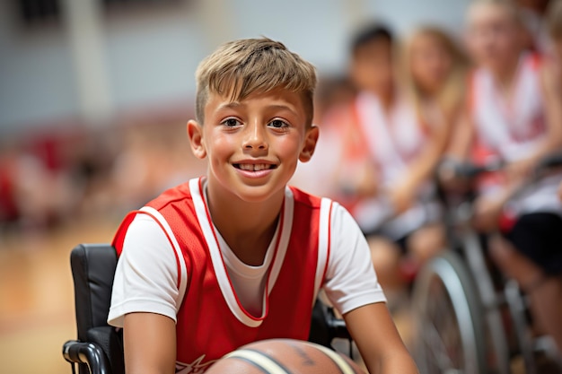 Баскетбольный матч на инвалидных колясках Генеративный ИИ