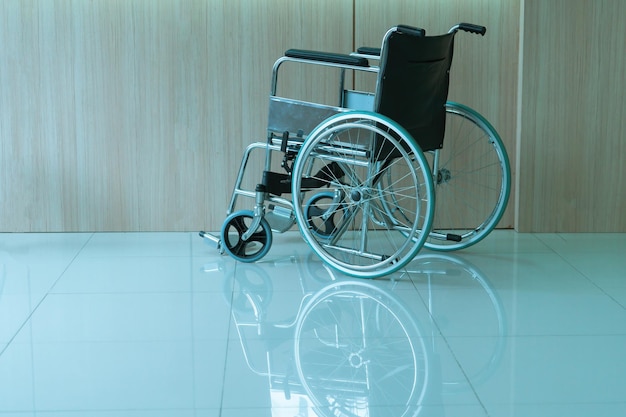 wheelchair in hospital.