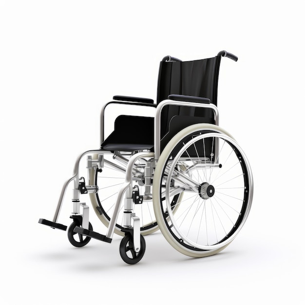 Инвалидная коляска на белом фоне