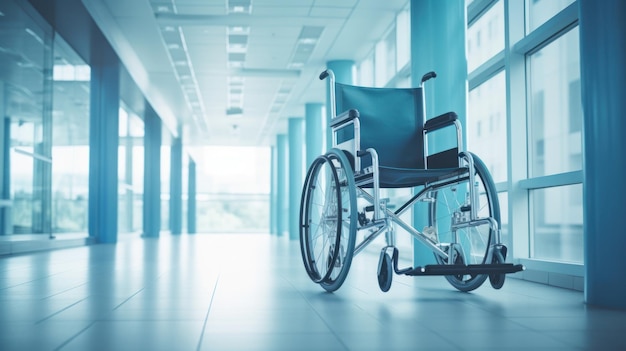 Wheelchair in a modern hospital